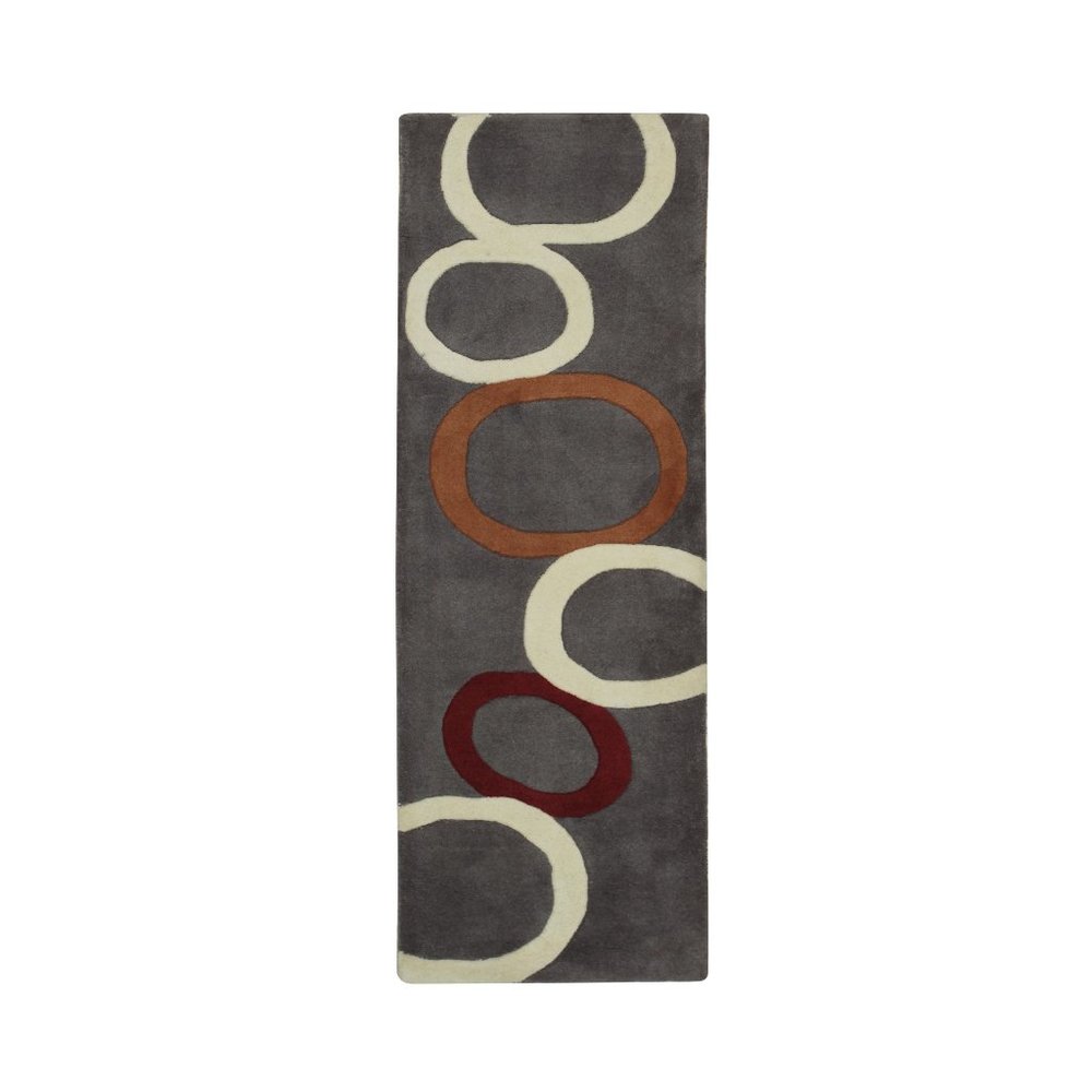 GRAY Hand-Tufted Wool Transitional Modern Tufted Rug, 2' x 6'